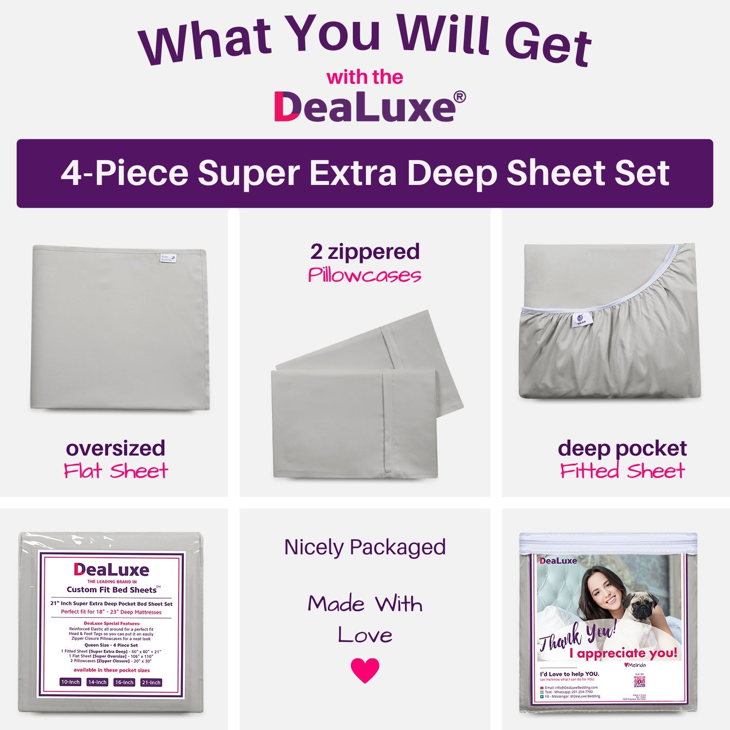 Premium Egyptian Cotton Bedding 21” King Extra Deep Pocket Sheets - Deep King Fitted Sheet - Super And Ultra Deep Sheet - For Deep Mattress -... - Premium Ultra-Soft Pillowcase Pair for Sleeping Detail