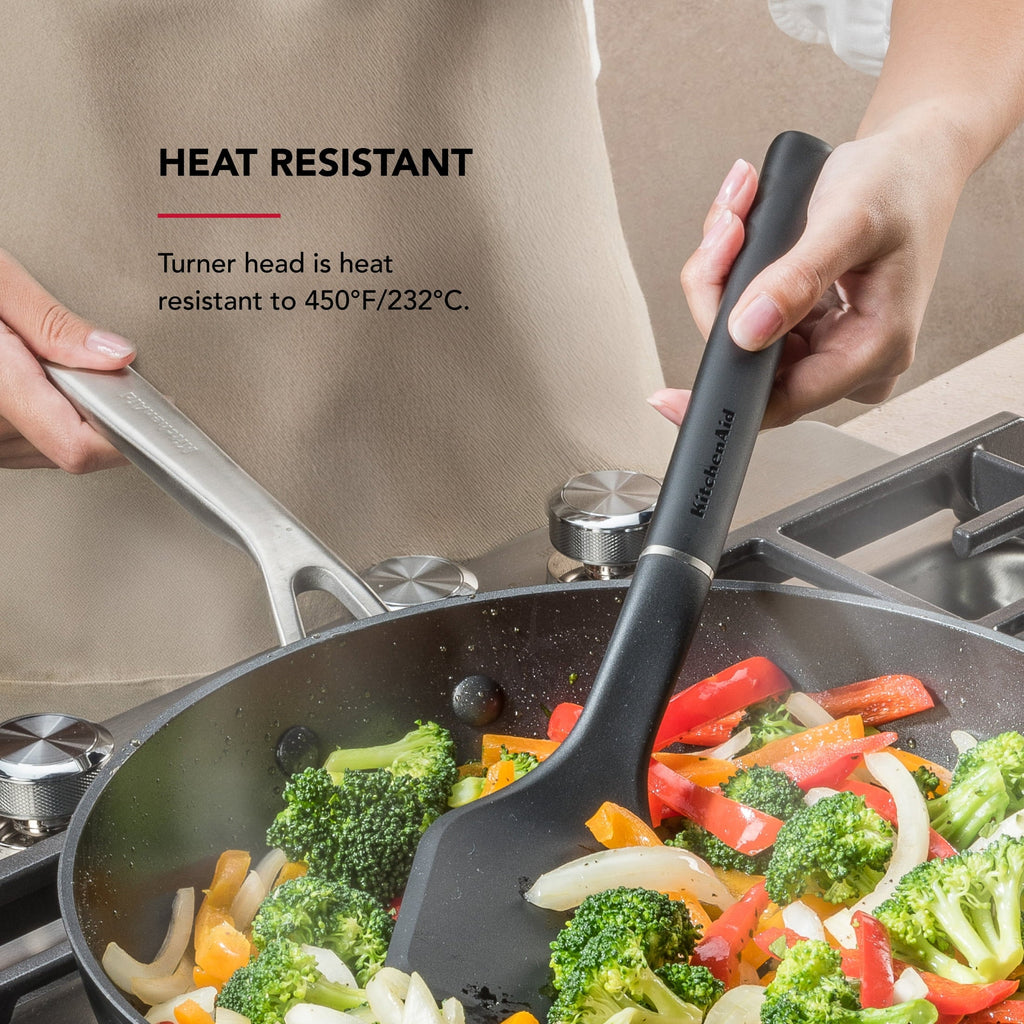 High-Precision 3-Piece Cooking Utensils Set with Ergonomic Handles, Black - High-Precision Culinary Tool for Baking & Cooking Detail