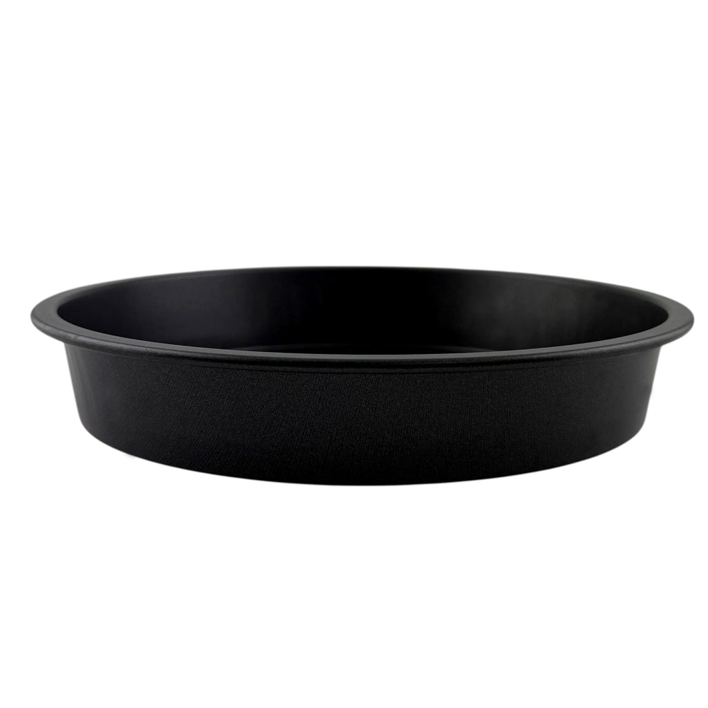 Time-Saving 9" x 9" Round Nonstick Steel Cake Pan, Dark Gray - Premium Stainless Steel Garlic Presser & Peeler Detail