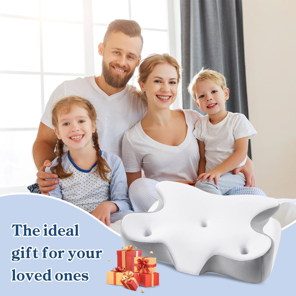 Orthopedic Support Cervical Pillow for Neck and Shoulder, Ergonomic Side Sleeper Pillow for Neck Support, Contour Memory Foam Pillows fo... - Ergonomic Memory Foam Pillow for Neck Pain Support Detail