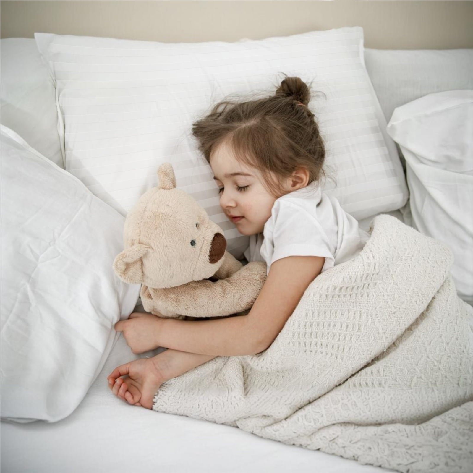 Orthopedic Support 100% Cotton Kids Size Bed Pillows Set of 2 - Premium Down Alternative Cooling Pillows for Side, Back, and Stomach Sle... - Orthopedic Shredded Foam Bed Pillow Set Detail
