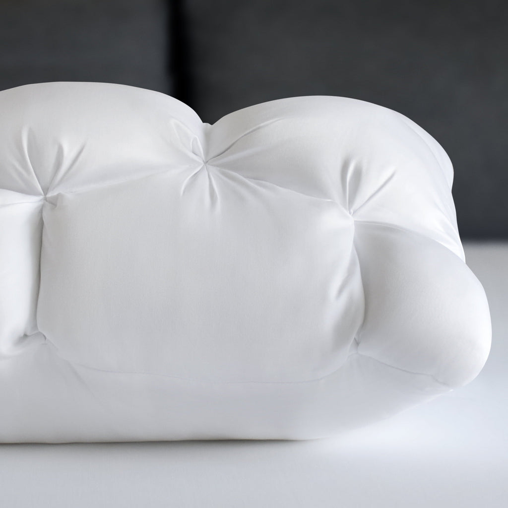 Decorative Plump Down Alternative Cloud Luxe Bed Pillows, Standard/Queen - Adaptive Huggable Core (2 Pack) - Orthopedic Shredded Foam Bed Pillow Set Detail