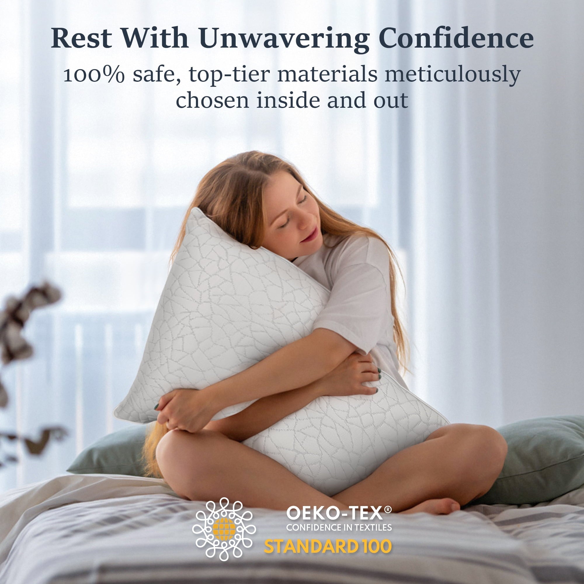 Ergonomic Memory Foam Queen Size Bed Pillows 1-Pack,2.2lb High Quality Down Alternative Filled,3D Breathable Cover,Hotel Collection Pillows... - Orthopedic Shredded Foam Bed Pillow Set Detail
