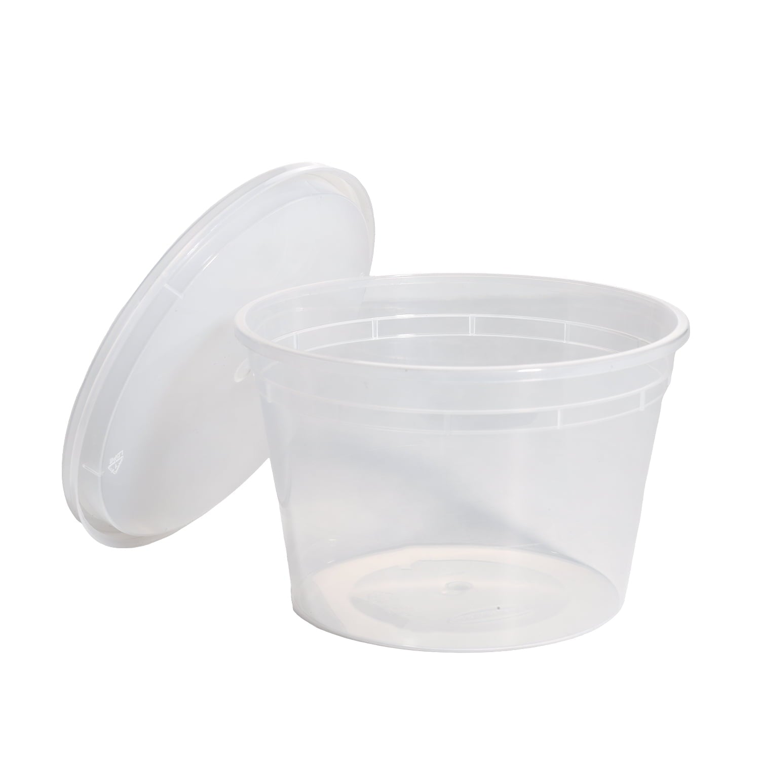 Whimsical Doughnut 40 Piece 16oz Plastic Deli Container, Ideal Use for Meal Prep and Batch Cooking - Playful Star & Heart Shaped Geometric NeeDoh Detail