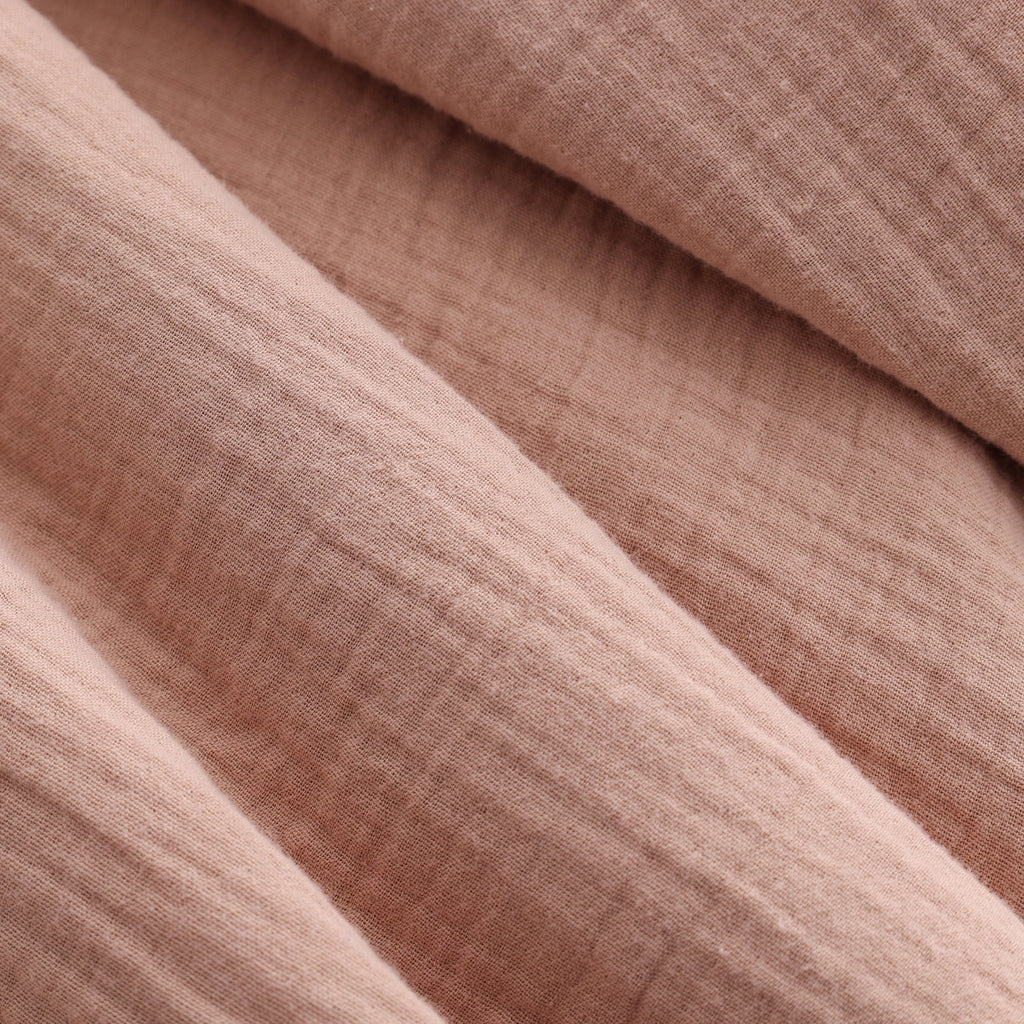 Decorative Knitted Gauze Reverse to Cozy Knit Super Soft Throw Blanket, Oversized, Antique Blush - Luxury Knitted Decorative Throw Blanket with Fringes Detail