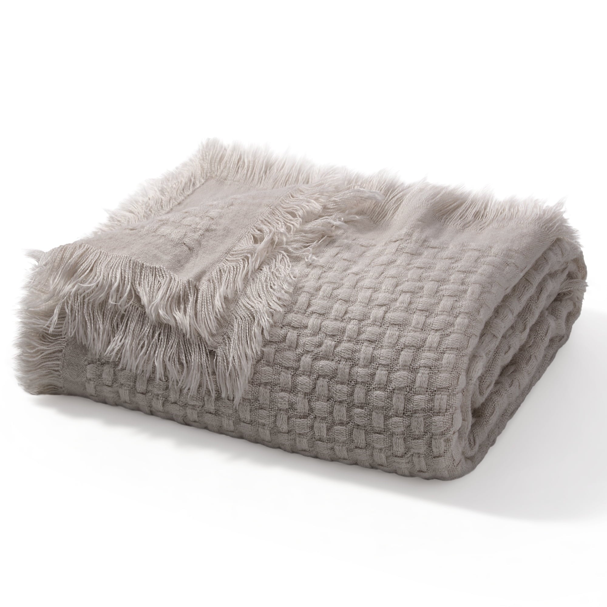 Super Soft Flannel Knitted Throw Blanket with Fringes for Couch, Soft and Warm Textured Throw for All Season, Lightweight Breathable Roo... - Lightweight Plush Warm Blanket for All Seasons Detail