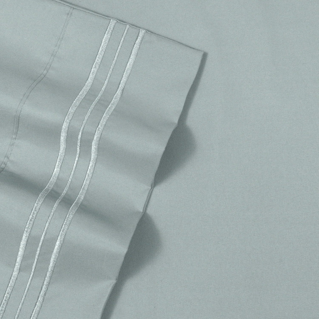 Cooling Sateen 1800 Series Classic 4-Piece 1800 Thread Count 100 GSM Bed Sheet, Queen - Cooling Hotel Quality Bedding Sheets and Pillowcases Detail