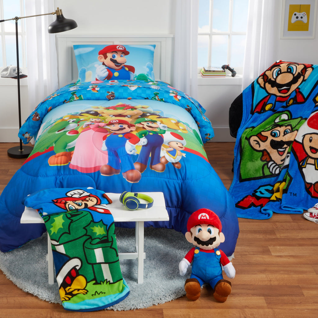 Luxurious Quilted Kids Comforter and Pillowcase, 2-Piece Set, Twin/Full, Reversible - Luxurious Quilted Duvet Cover Set Detail