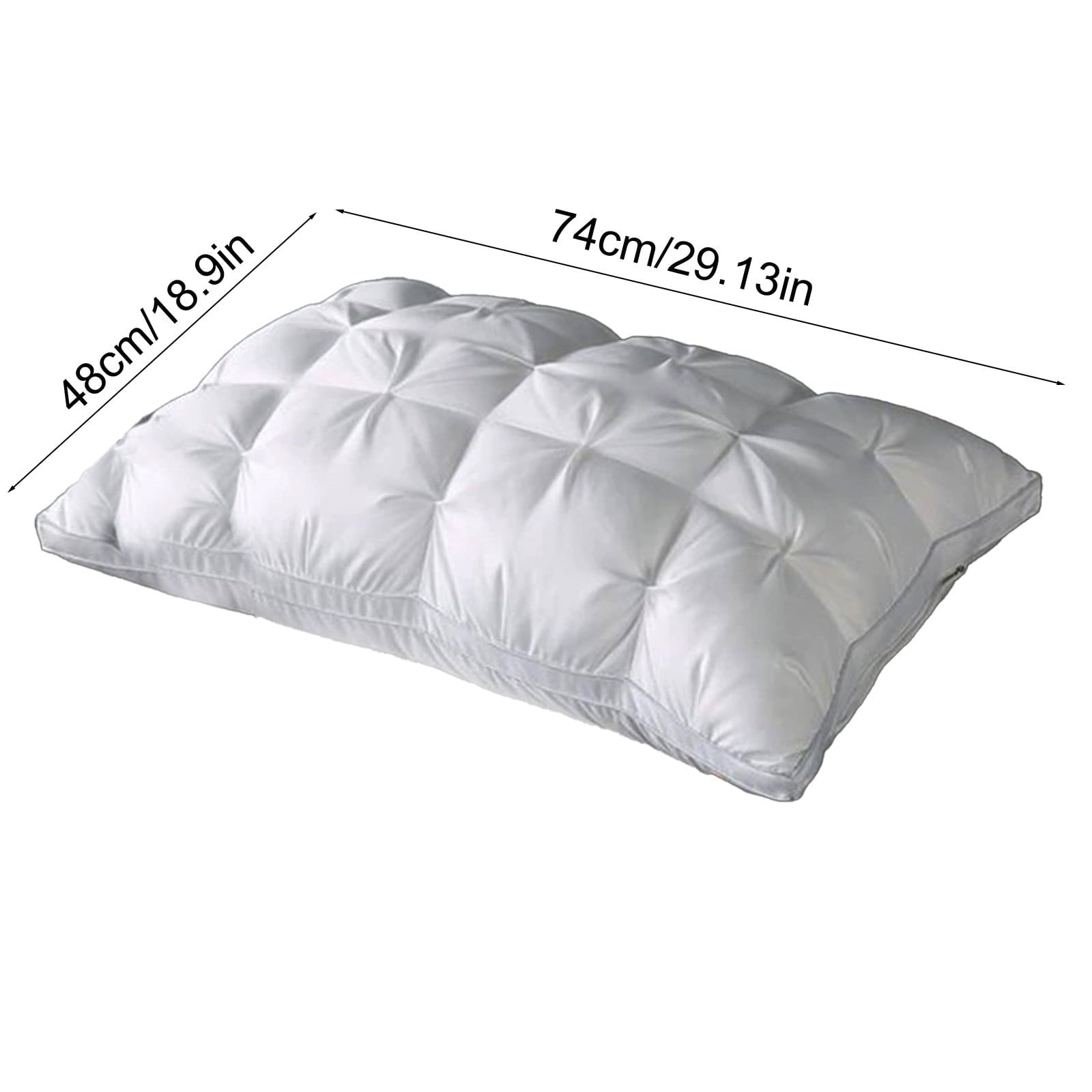 Orthopedic Support Goose Down Pillow and Feather Pillows for Neck/Back/Side Sleepers, Premium Soft Down Fill Standard Size Pillow for Sl... - Decorative Throw Pillow Cushion for Sofa & Bed Detail