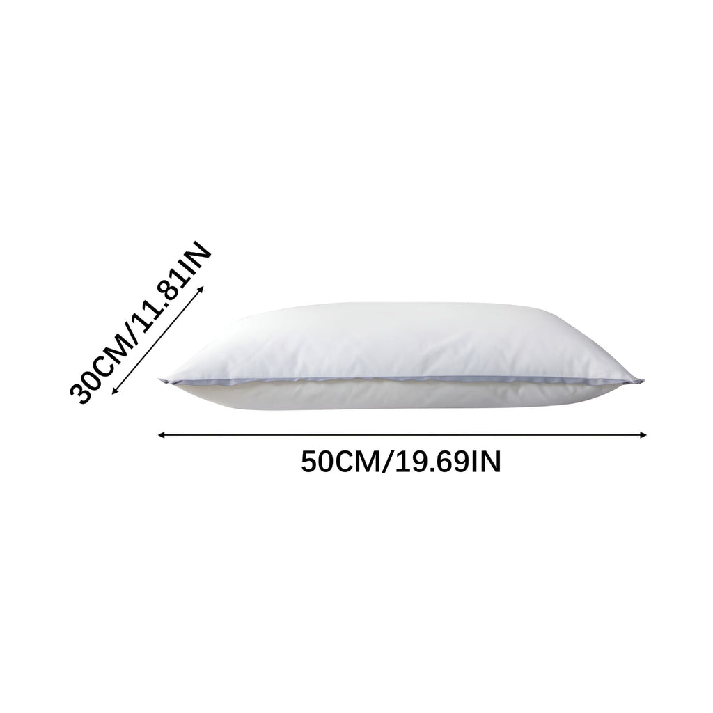 Fluffy Shredded Flat Soft Thin Pillows Queen Size Bed Pillow Hotel Pillows with Down Alternative Fill for Side Back Stomach Sleepers,... - Ergonomic Memory Foam Pillow for Neck Pain Support Detail