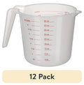 Innovative (12 pack) 4 Cup PP Plastic Measuring Cup, 32 oz, Clear - Premium Stainless Steel Garlic Presser & Peeler - Default Title