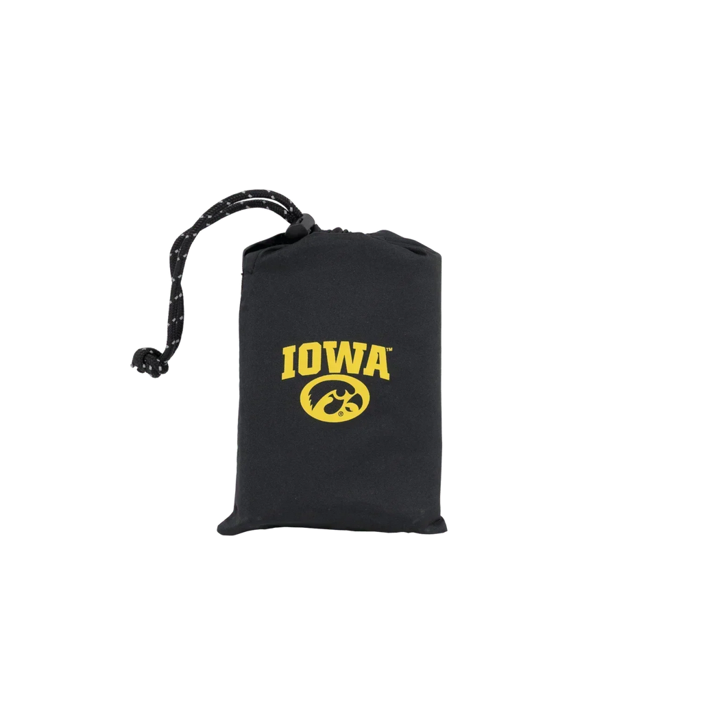 Bleacher-Friendly College V Seat Inflatable Stadium Cushion - Iowa Hawkeyes - Choice 157 - Grandstand Cushion Seat with Secure Under-Bench Hooks Detail