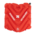 Bleacher-Friendly College V Seat Inflatable Stadium Cushion - Nebraska Cornhuskers - Choice 277 - Grandstand Cushion Seat with Secure Under-Bench Hooks - Default Title