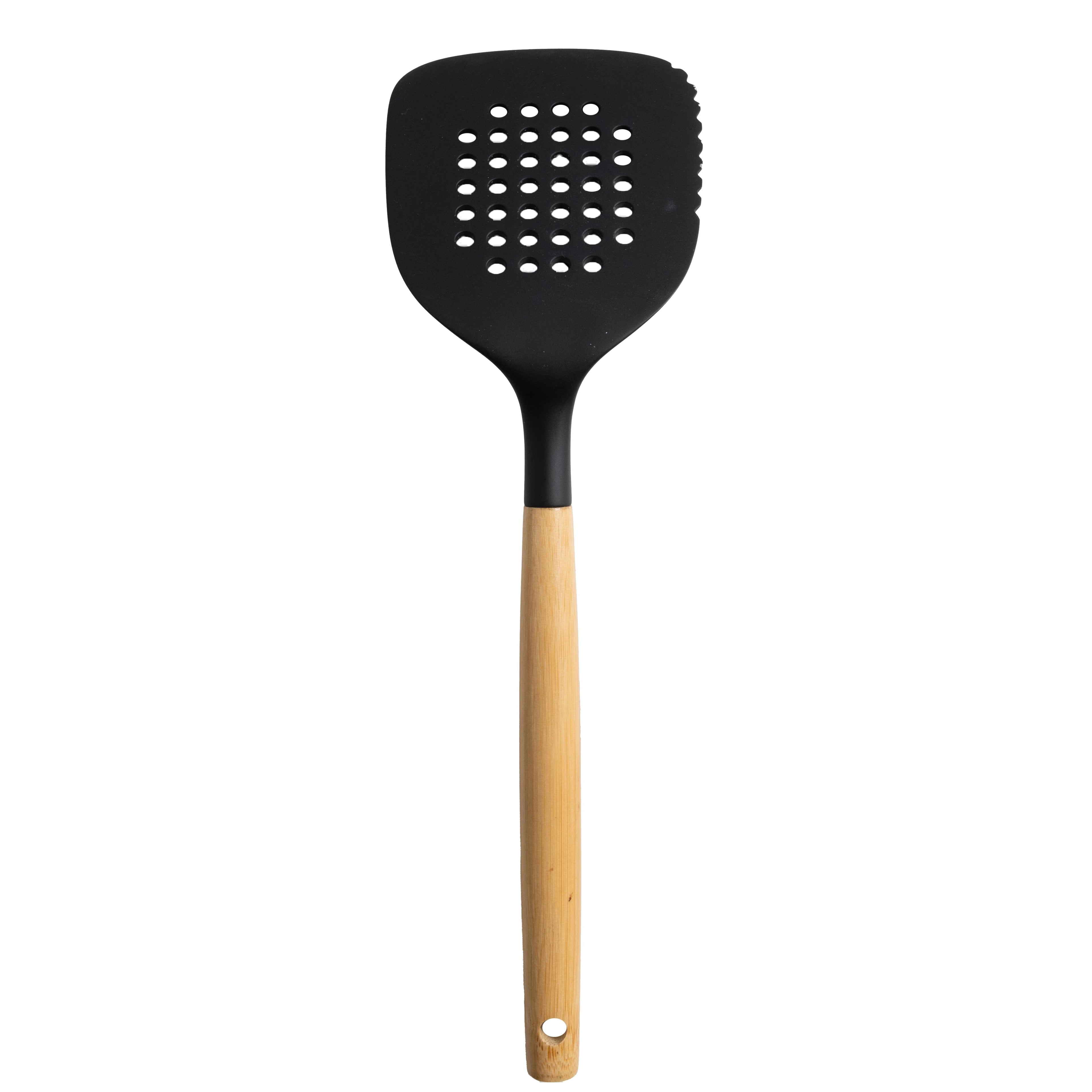 Heavy Duty Kitchen and Cooking Utensil Turner, 13" L, Black - Heavy Duty Stainless Steel Kitchen Shears Detail