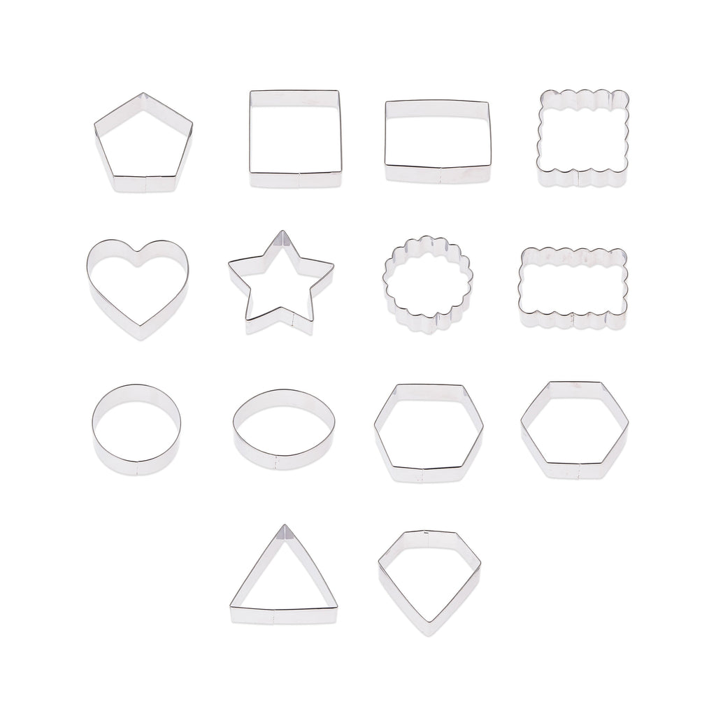 Time-Saving Metal Shaped Cookie Cutters Set, 14 Pieces - Innovative Kitchen Helper for Modern Cooking - Default Title