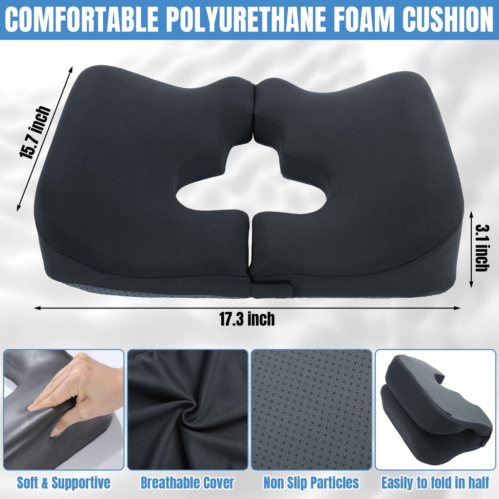 Fluffy Shredded Memory Foam Bed Sore Cushions for Butt, Bedsore Pressure Relief Pillow for Sleeping and Sitting,Cushion for Bed Sores... - Orthopedic Shredded Foam Bed Pillow Set Detail