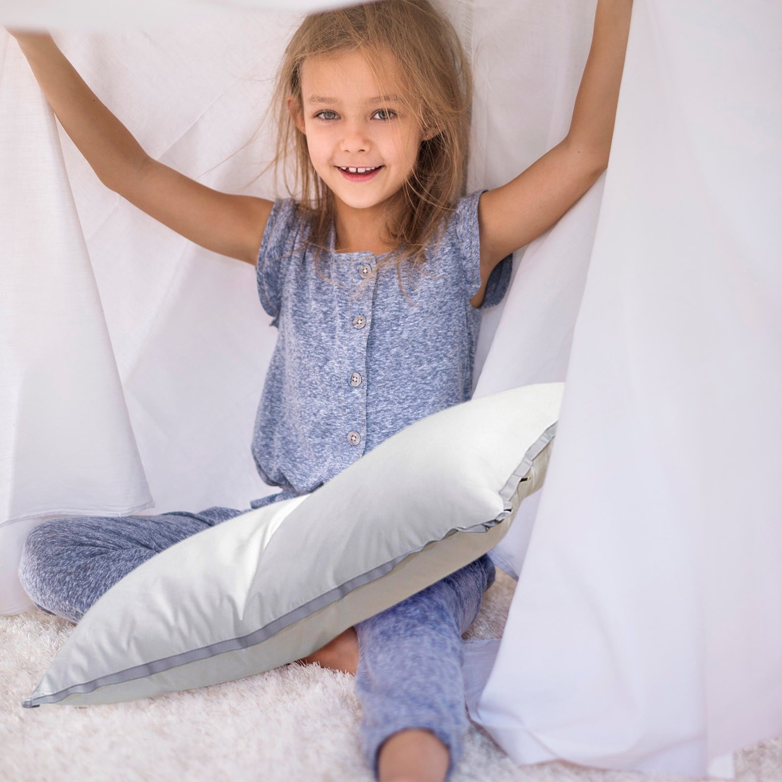 Fluffy Shredded Bed Pillows for Sleeping, Soft and Supportive Bed Pillow Hotel Collection Pillow, Comfortable Pillow for Side and Bac... - Hotel Quality Plush Sleeping Pillows Detail