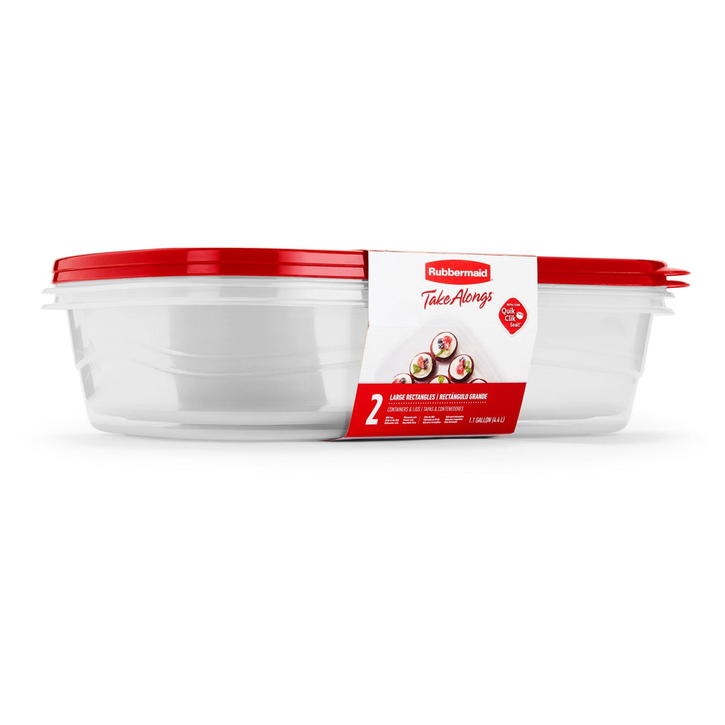 Fun Food Fidget 1 Gallon, 2 Packs, Red, Large Rectangular Plastic Food Storage Containers - Fun Food Fidget Cookie Squishable Toy Detail