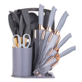 Premium Silicone 19-Piece Silicone Kitchen Utensil & Knife Set - Heat-Resistant Cooking Tools Non-Stick Safe Gift for Mom or Wo... - Ergonomic Kitchen Tongs and Cooking Spoon Utensil - Default Title