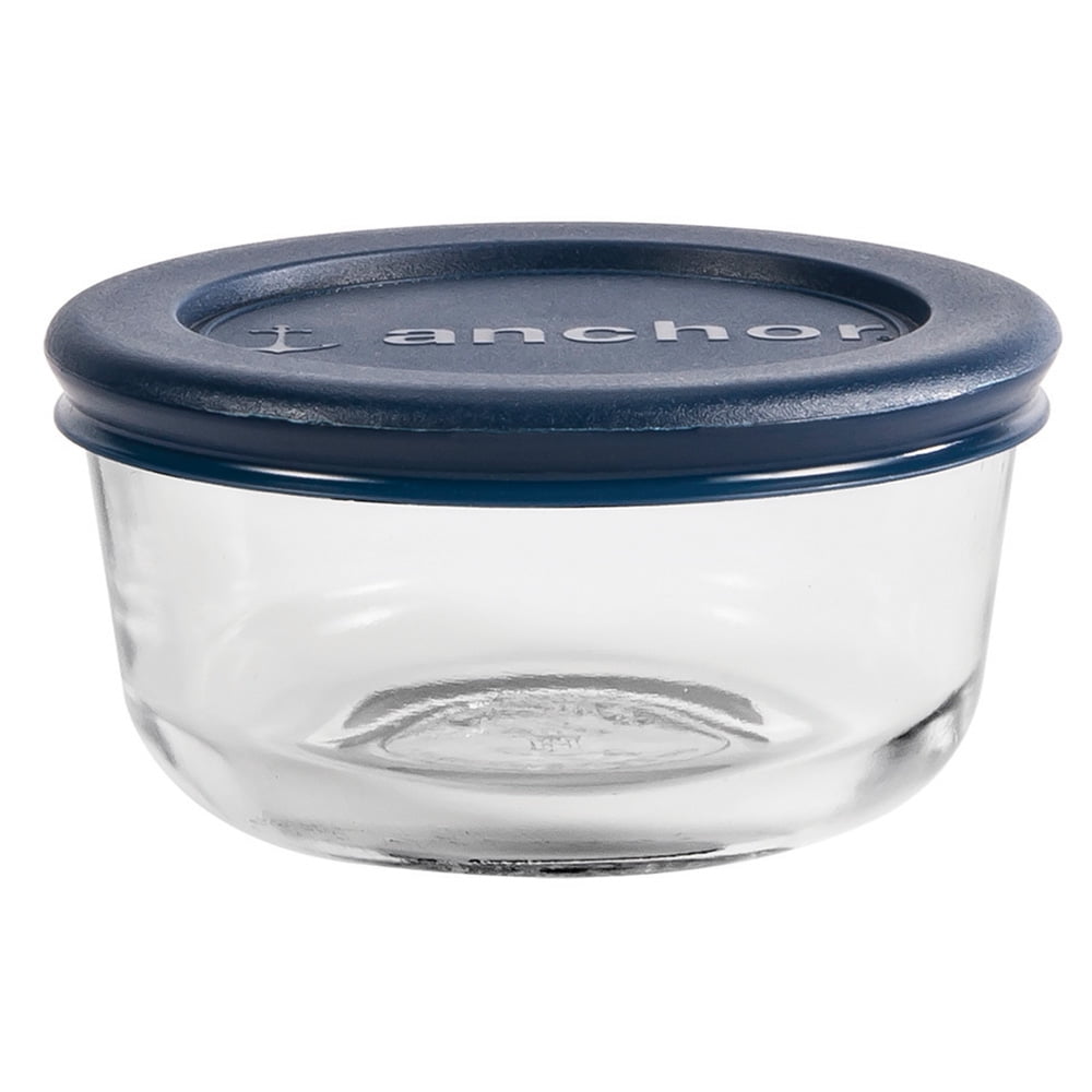 Whimsical Doughnut Glass Food Storage Containers with Lids, 1 Cup Round, Set of 4 - Deliciously Soft Cupcake Sensory Glob Detail