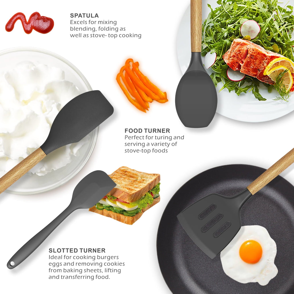 Chef-Quality Silicone Cooking Utensils Set - 446°F Heat Resistant Silicone Kitchen Utensils for Cooking,Kitchen Utensil Spatula Se... - Heavy Duty Stainless Steel Kitchen Shears Detail