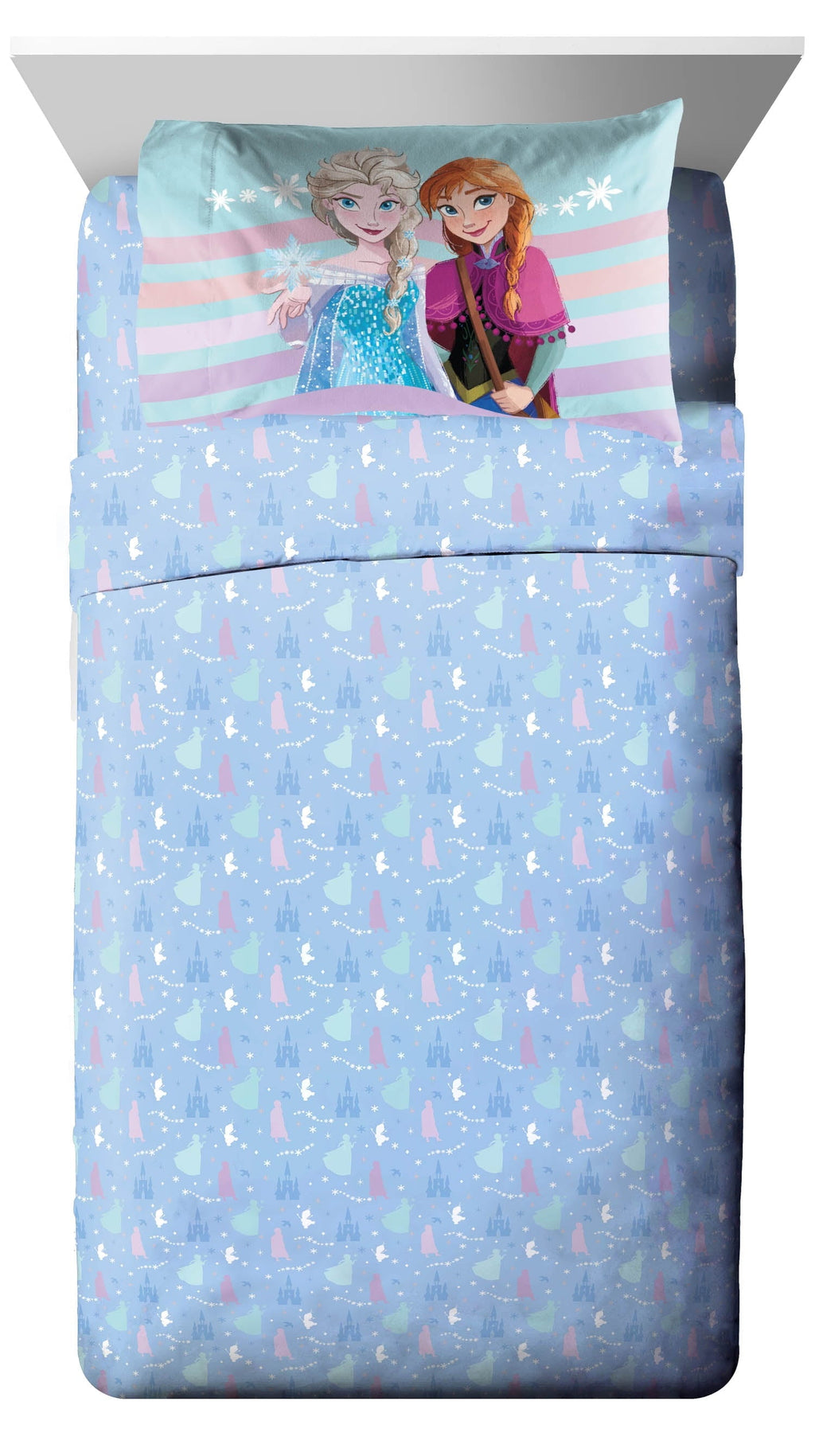 All-Season The Poet Inside 5 Piece Twin Size Kids Comforter Set wth Sham - Super Soft Elsa Bed Set for Kids - Hypoallergenic Ultra-Fluffy Quilt for Winter Detail