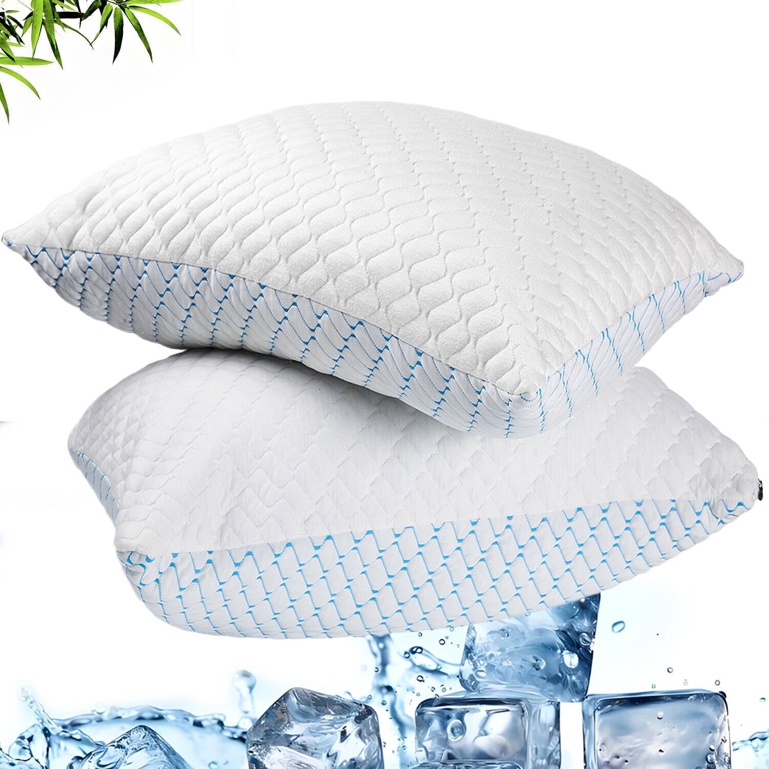 Hotel Collection Pillows for Sleeping (2-Pack), Luxury Hotel Pillows Queen Size Set of 2,Bed Pillows for Side and Back Sleeper (Queen) - Decorative Throw Pillow Cushion for Sofa & Bed Detail