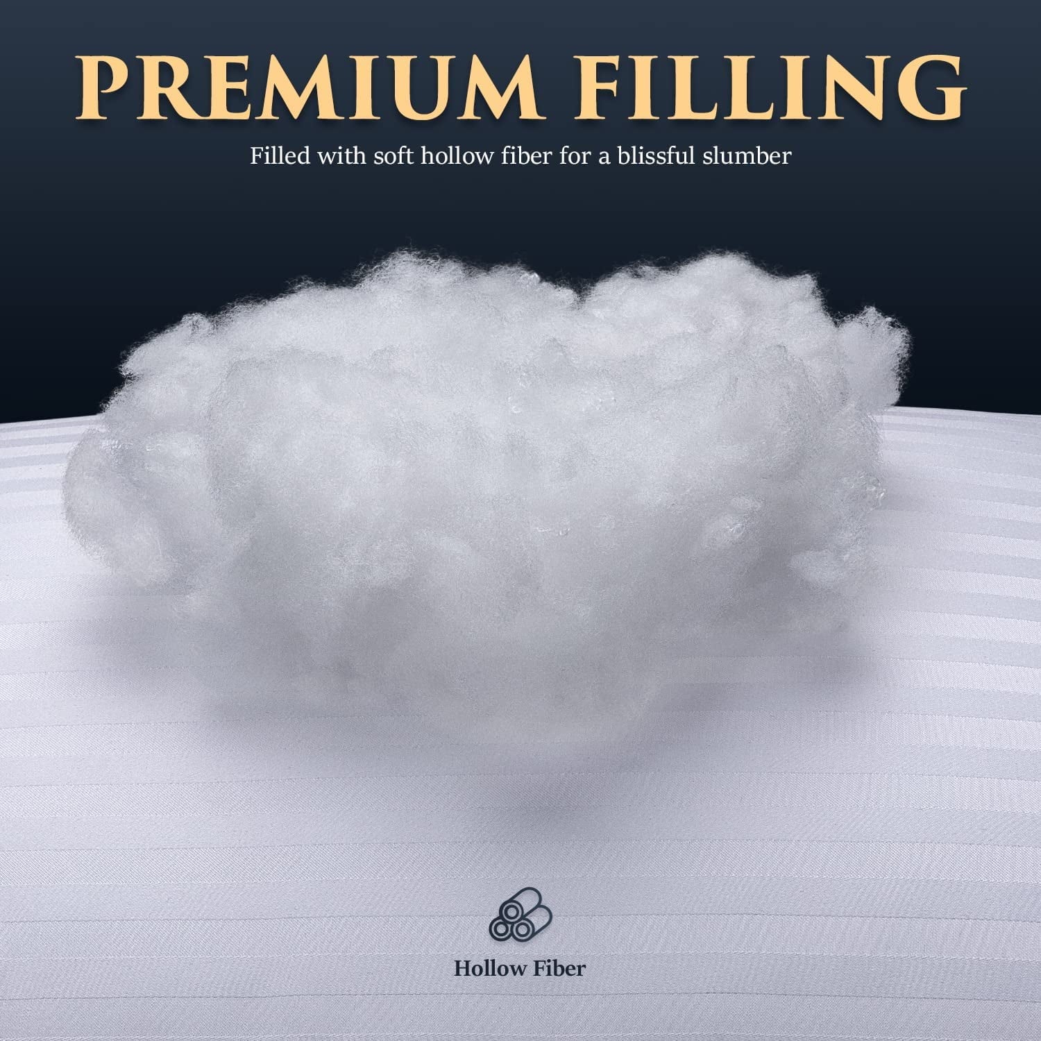 Ergonomic Memory Foam Bed Pillows 2-Pack Queen Size Luxury Hotel Pillow for Side and Back Sleeper Pillows for Bed with Cooling Cover - Decorative Throw Pillow Cushion for Sofa & Bed Detail