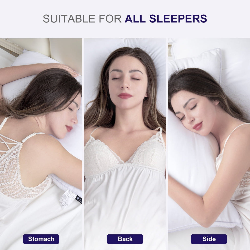 Fluffy Shredded Bed Pillows 2 Pack Down Alternative Pillows for Bed Queen Size Set of 2 Soft Hotel Collection Gusseted Cooling Pillow... - Orthopedic Shredded Foam Bed Pillow Set Detail