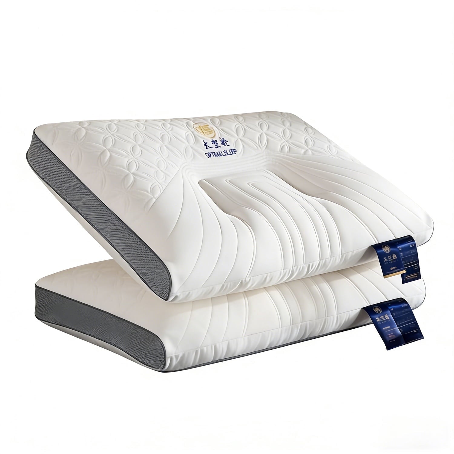 Orthopedic Support 2-Pack Space Capsule Bed Pillow (29.13" x 18.9") - Plush and Supportive - Decorative Throw Pillow Cushion for Sofa & Bed - Default Title