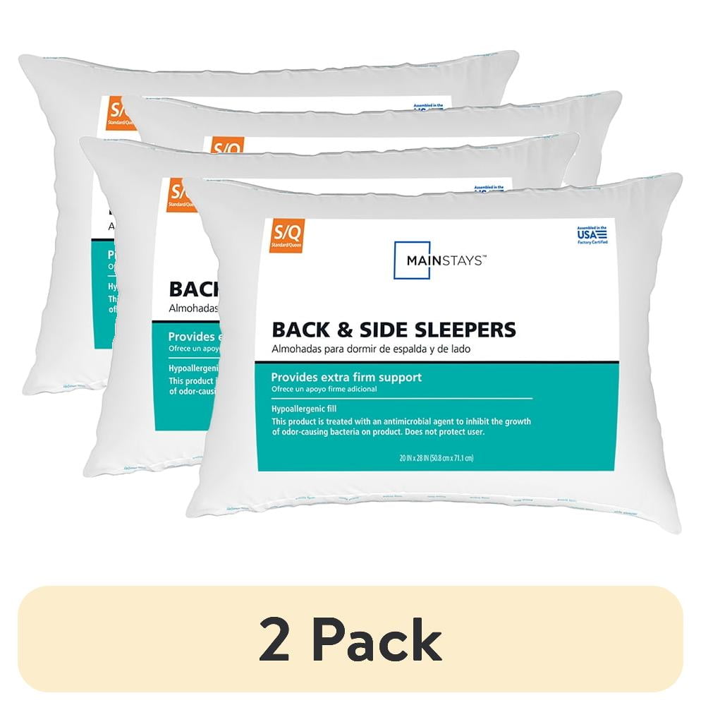 Decorative Plump (2 pack) Back & Side Sleeper Bed Pillow, Standard/Queen - Extra Firm Support (4 Pack) - Decorative Throw Pillow Cushion for Sofa & Bed - Default Title