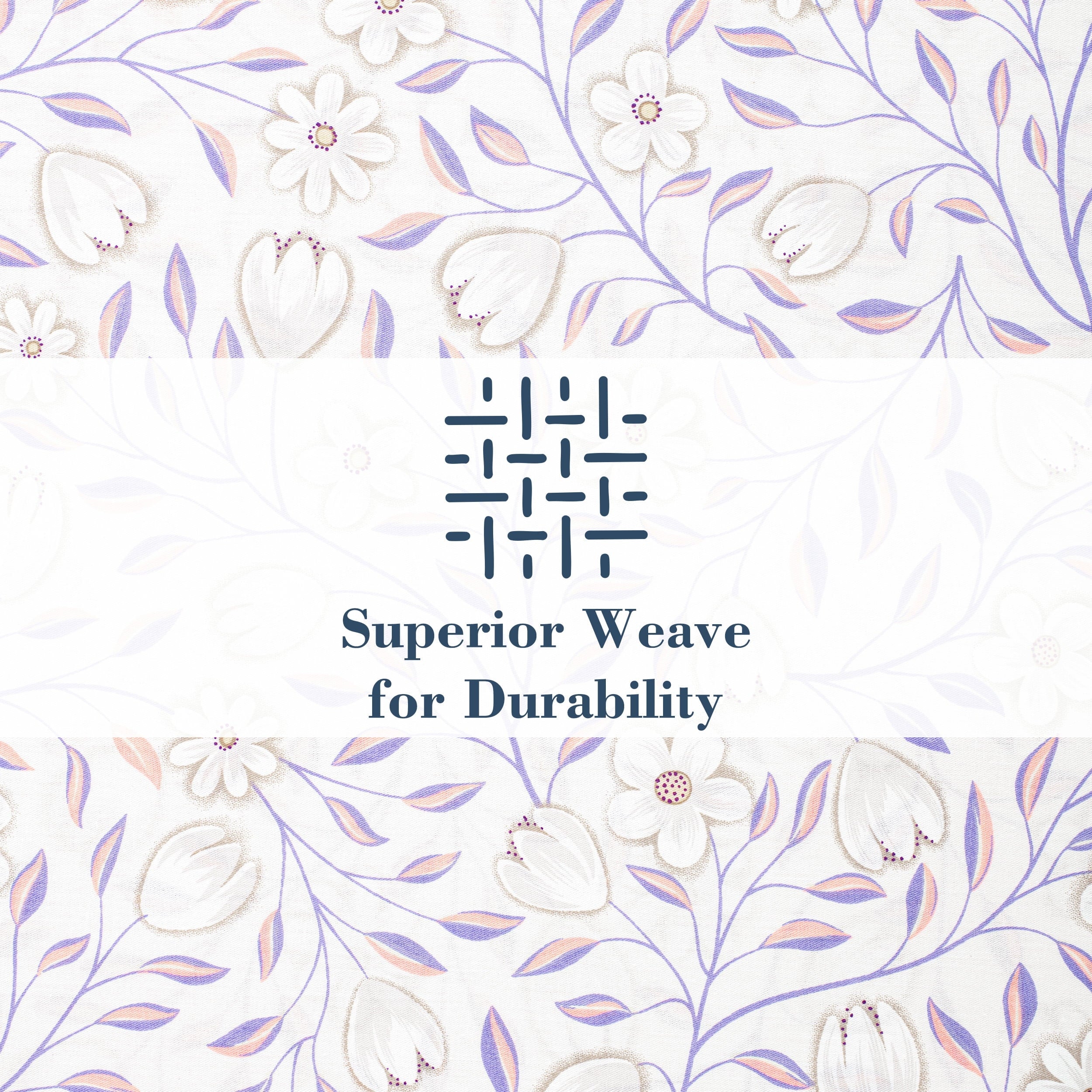 Ultra-Soft 100% Cotton Full Size Sheets,4 Piece Pure Percale Bed Sheets Set Deep Pocket Fits Mattress Upto 15",floral vine pattern - Breathable Egyptian Cotton Flat & Fitted Sheets Detail