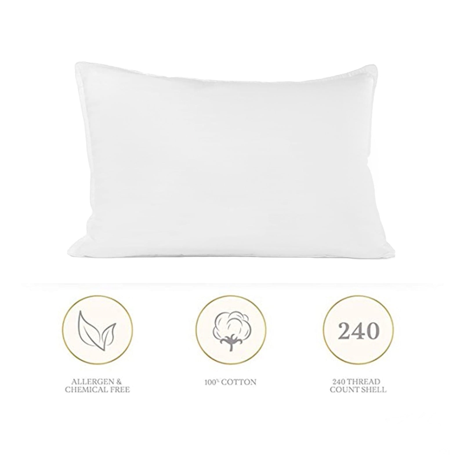 Ergonomic Memory Foam Pillows Standard Size Set of 2, Bed Pillows for Sleeping, Standard Pillows 2 Pack for Back, Stomach or Side Sleepers,... - Hotel Quality Plush Sleeping Pillows Detail