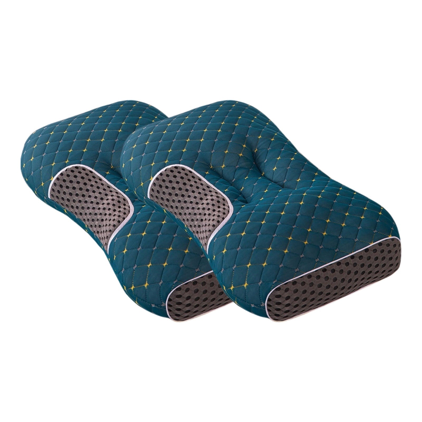 Orthopedic Support 2-Pack Orthopedic Cervical Pillows For Deep Sleep Support - Non-Collapsing Memory Foam Pillow With Neck Pain Relief, ... - Orthopedic Shredded Foam Bed Pillow Set Detail