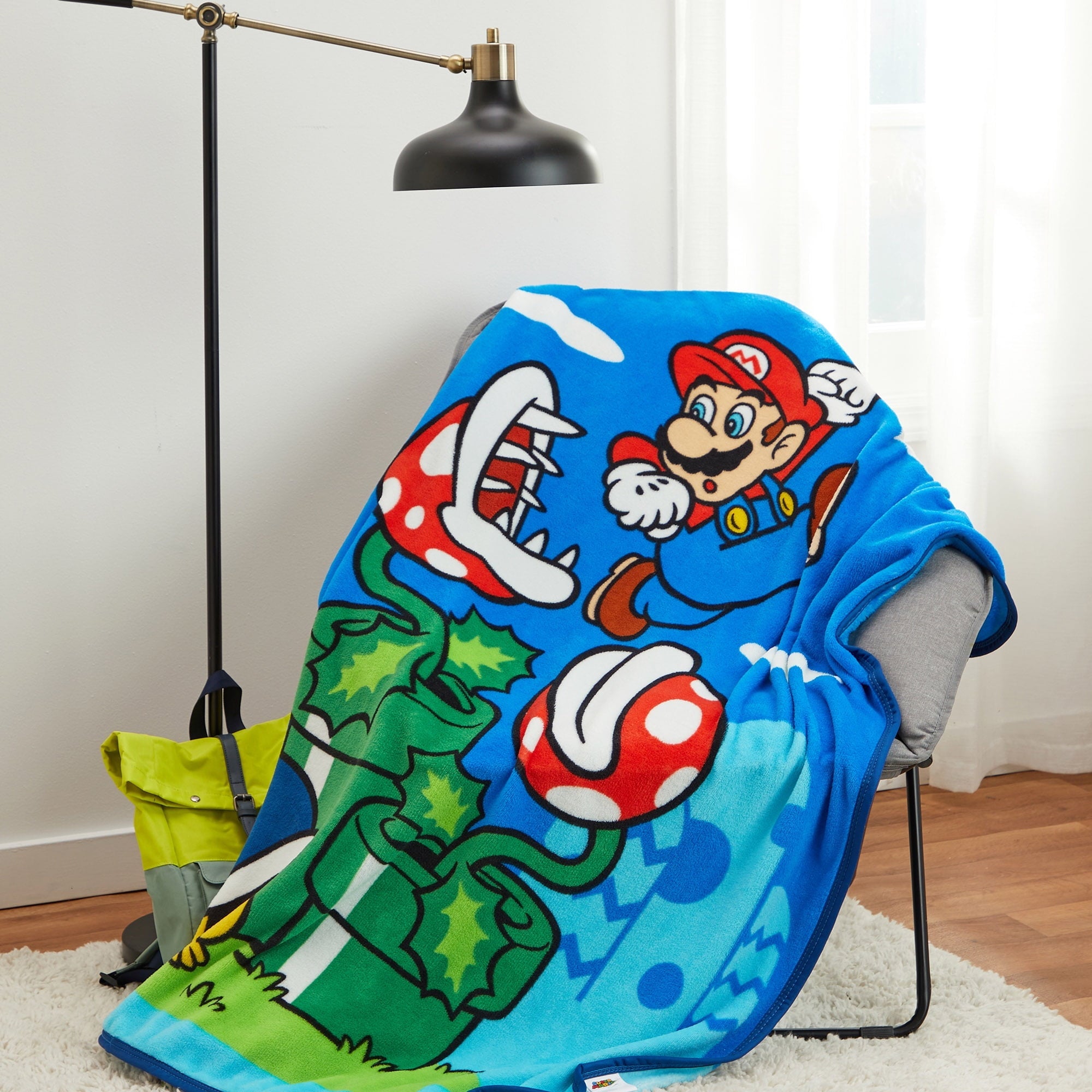 Cozy Fleece Kids Fleece Throw Blanket 46x60, Nintendo - Lightweight Plush Warm Blanket for All Seasons Detail