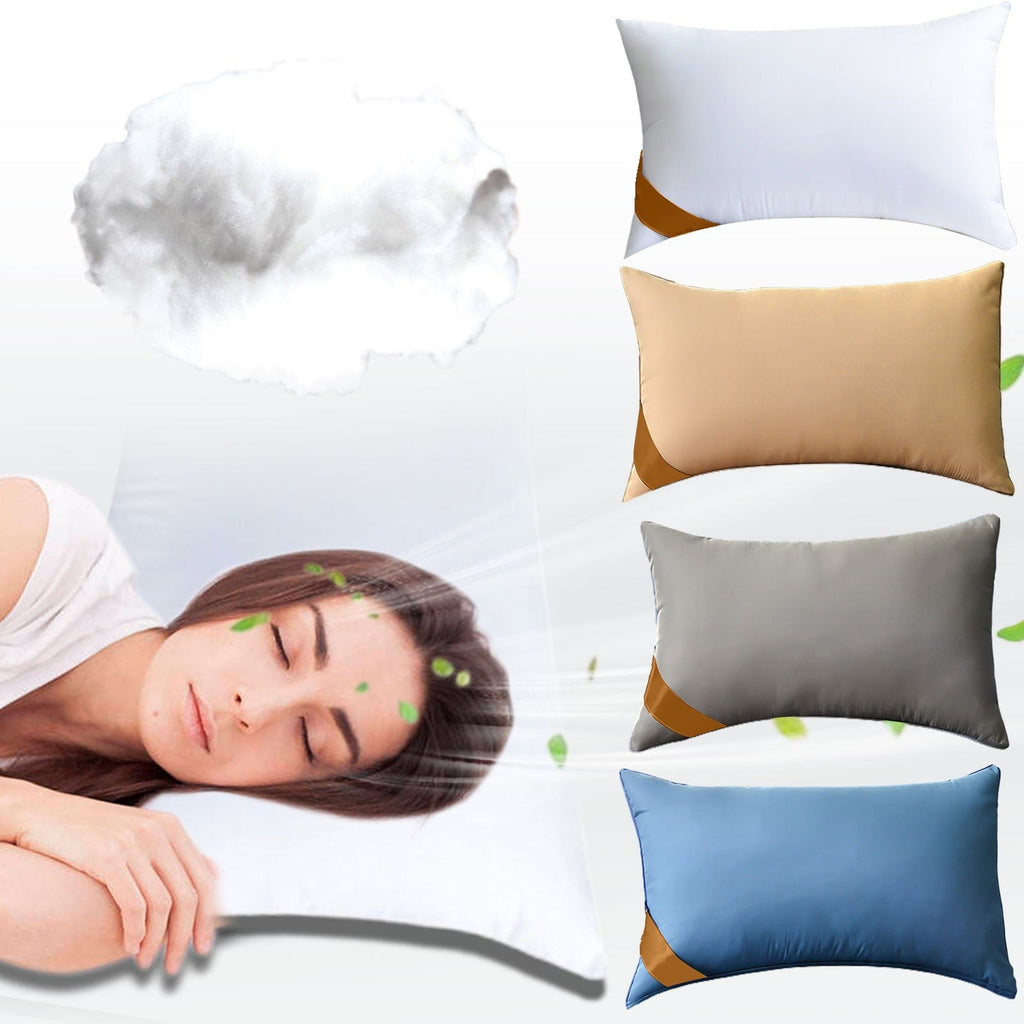 Ergonomic Memory Foam Pillows Set of 2 - White Pillows 2 Pack Hotel Quality Bed Pillows for Sleeping Soft and Supportive Pillows for Side, ... - Orthopedic Shredded Foam Bed Pillow Set Detail