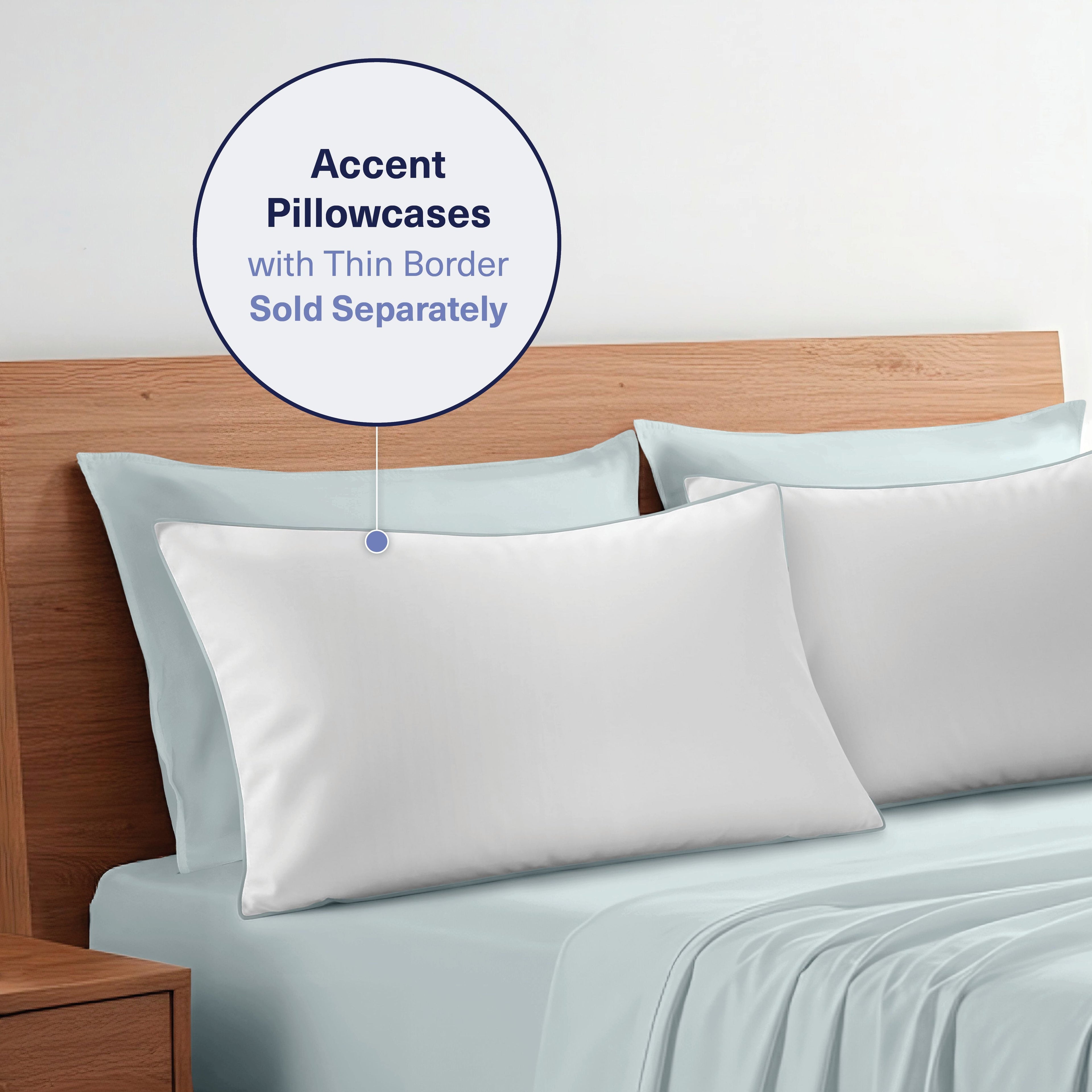 Breathable Luxury Kickoff Viscose Bamboo Sheets Twin Size 3-pc 100% Organic Bamboo Viscose Bed Cooling Sheets Twin Size Set Cool Beddin... - Premium Ultra-Soft Pillowcase Pair for Sleeping Detail