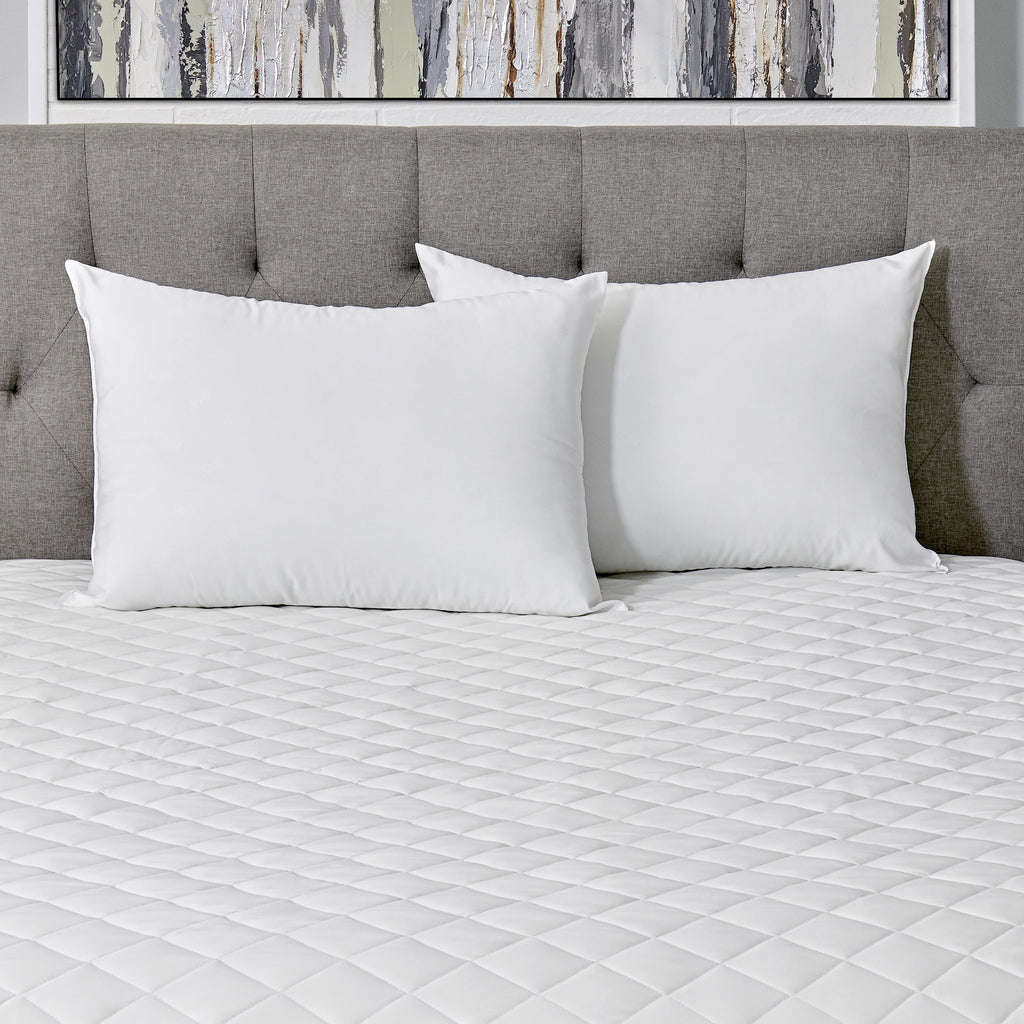 Hotel Collection Cotton Fresh Bed Pillow, S/Q, White- 2 Pack Antimicrobial Allergy Defense Fabric - Orthopedic Shredded Foam Bed Pillow Set Detail