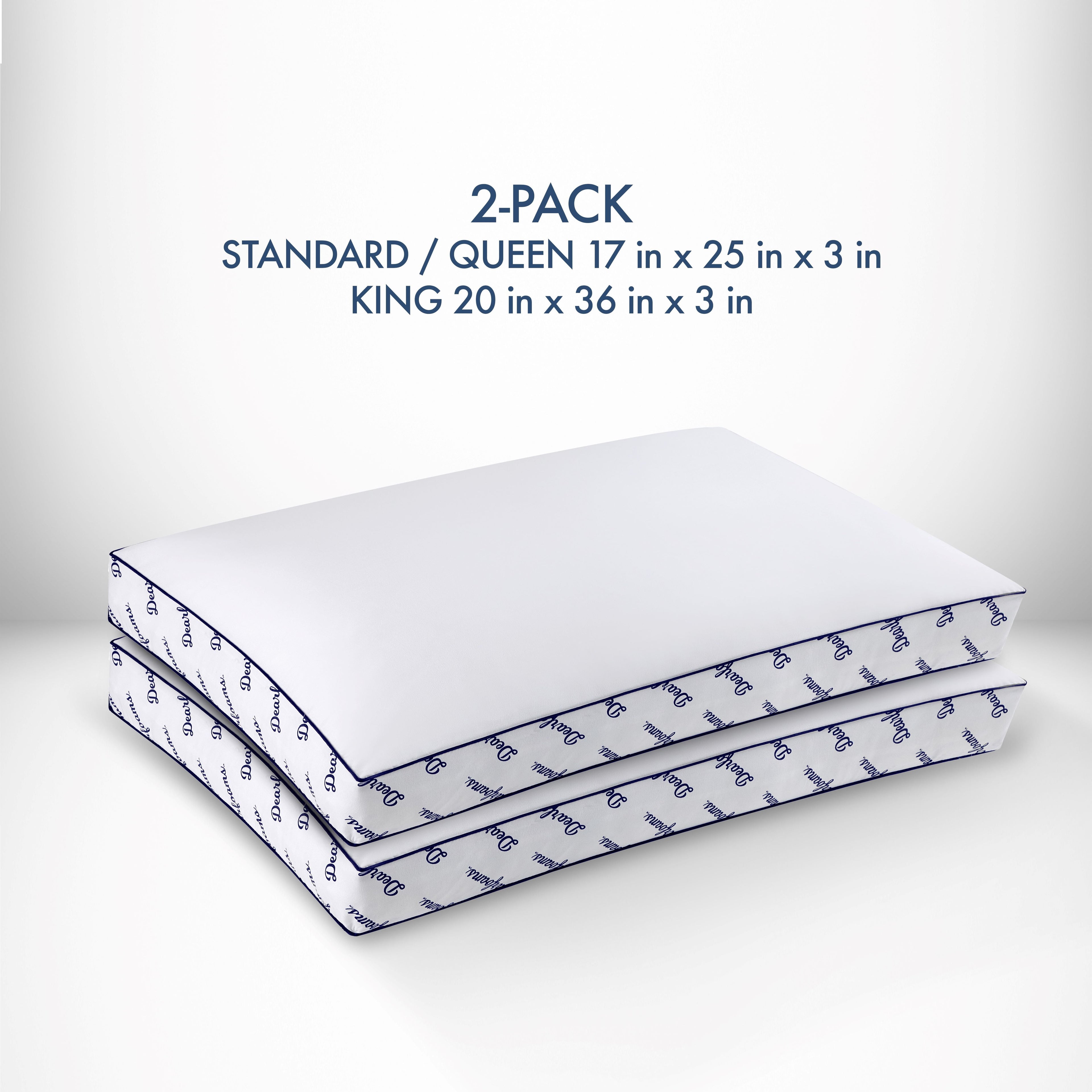 Ergonomic Memory Foam Cozy Gusseted Bed Pillow Standard, White - Ergonomic Memory Foam Pillow for Neck Pain Support Detail