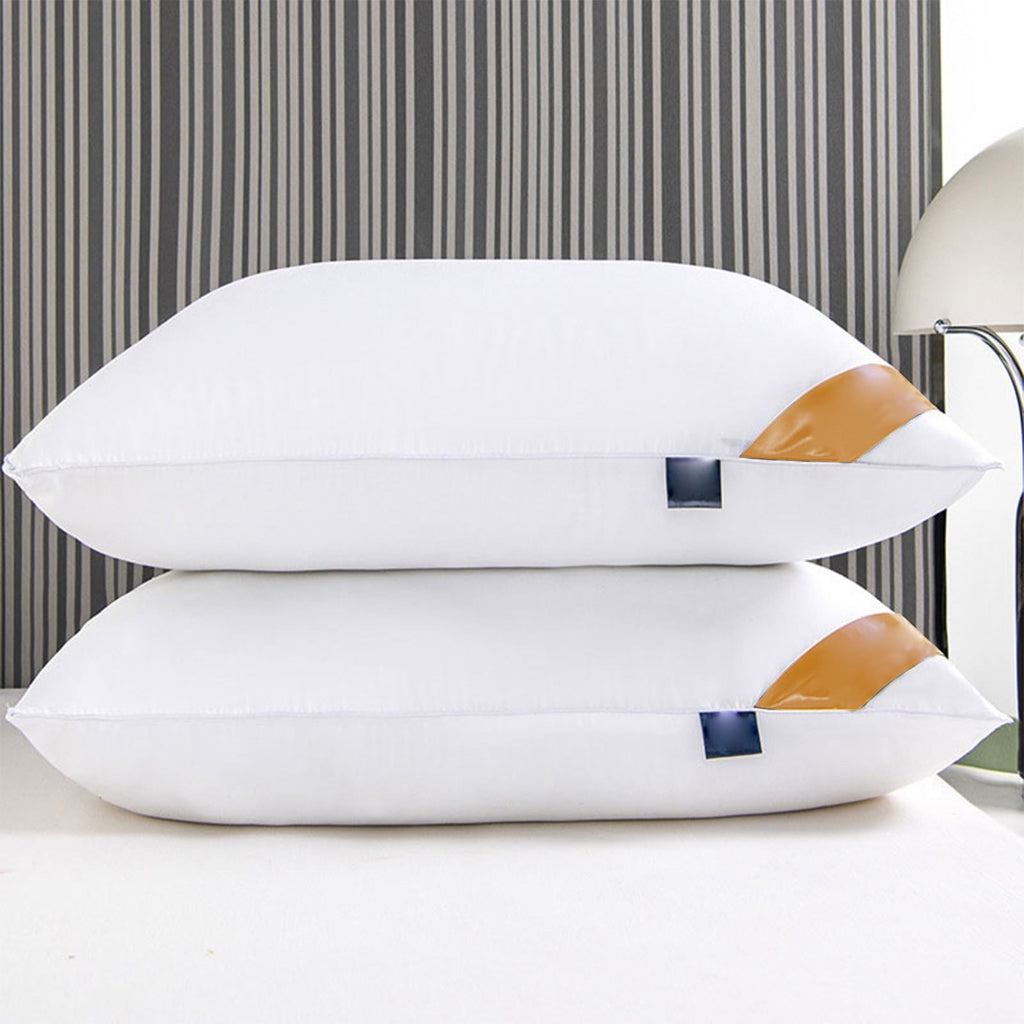 Ergonomic Memory Foam Pillows Set of 2 - White Pillows 2 Pack Hotel Quality Bed Pillows for Sleeping Soft and Supportive Pillows for Side, ... - Orthopedic Shredded Foam Bed Pillow Set Detail