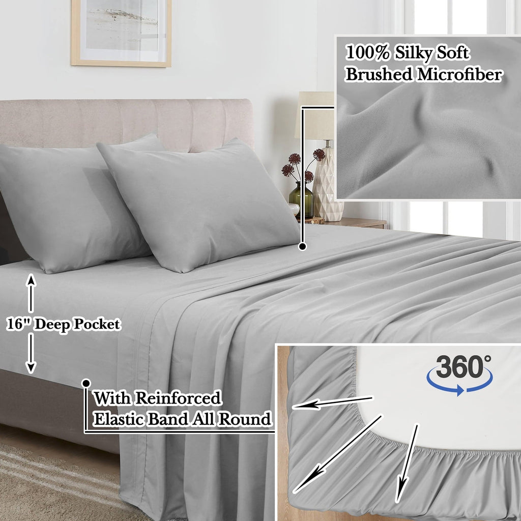 Fluffy Down Alternative 7 Pieces Printed King Comforter Set, Lightweight Reversible Botanical Bedding Set Include Comforter, Pillow Shams, Fl... - All-Season Down Alternative Comforter Insert Detail