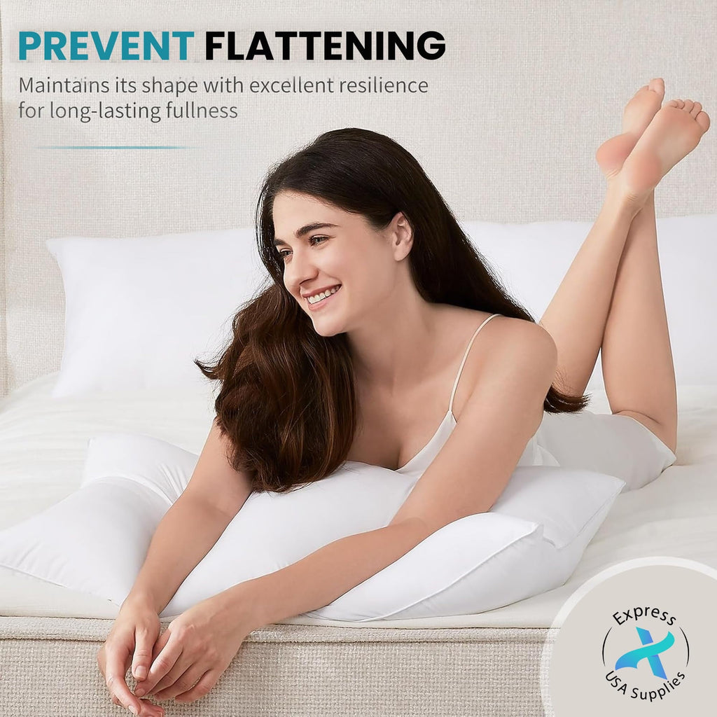 Fluffy Shredded 2-Pack Standard Bed Pillows – Soft, Breathable & Hypoallergenic for Better Sleep - Orthopedic Shredded Foam Bed Pillow Set Detail
