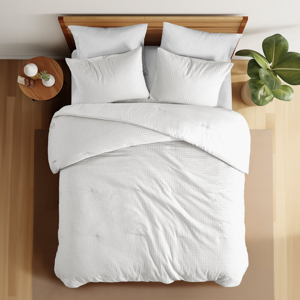 Heavyweight Warmth Comforter Sets Twin/Twin-XL, 2 Piece Soft Bedding Sets, Off-White Comforter Bed Set with Pillow Shams - Luxurious Quilted Duvet Cover Set Detail