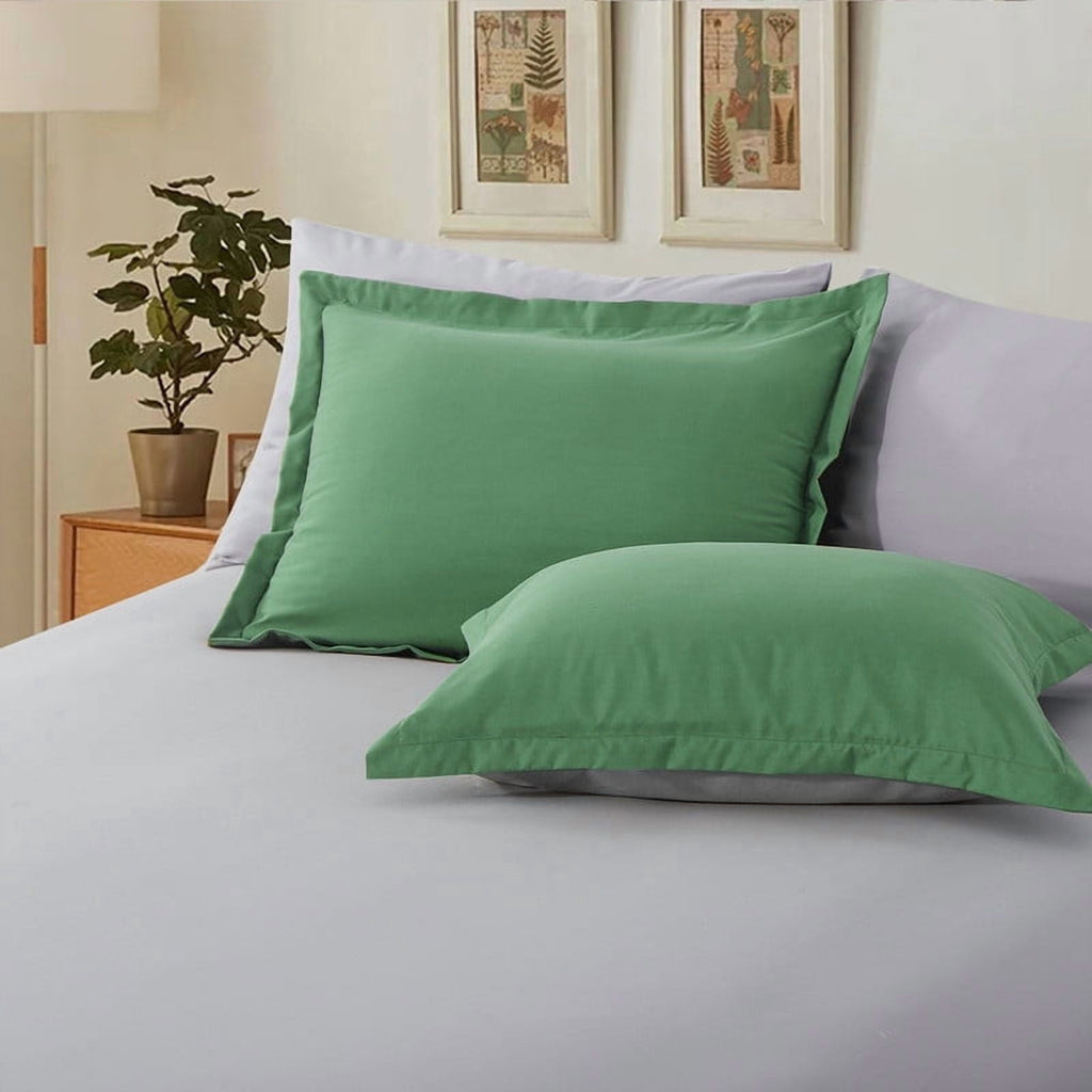 Hypoallergenic Cloud Grass Green/Grey Queen Size Comforter Set,3-Pieces Reversible Comforter Set Soft and Lightweight,All Season Down Alte... - Luxurious Quilted Duvet Cover Set Detail