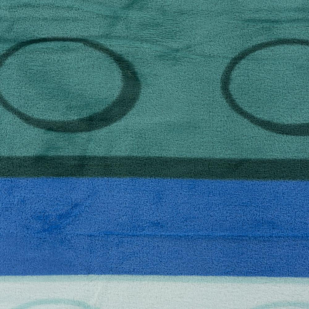 Decorative Knitted Master Builder Kids Blue Silk Touch Throw Blanket 62" x 90" Ultra-Soft and Cozy - Super Soft Reversible Sherpa Flannel Blanket Detail