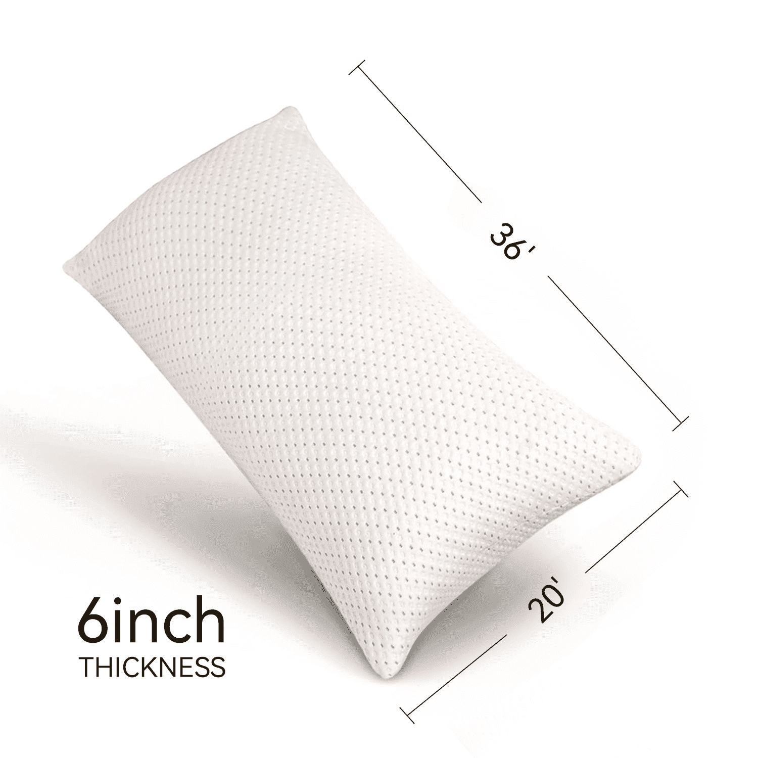Orthopedic Support Cooling Bed Pillows for Sleeping, King Size Pillow Set of 2, 3D Shredded Memory Foam with Zippered Cooling Covers - Decorative Throw Pillow Cushion for Sofa & Bed - Default Title