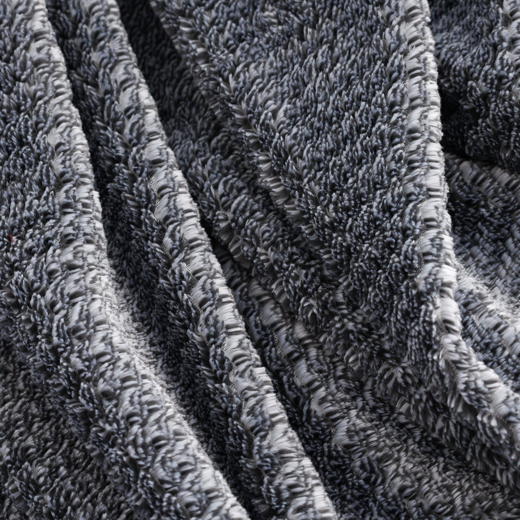 Lightweight Warm Plush Textured Heathered Soft Oversized Throw Blanket, Gray - Lightweight Plush Warm Blanket for All Seasons Detail