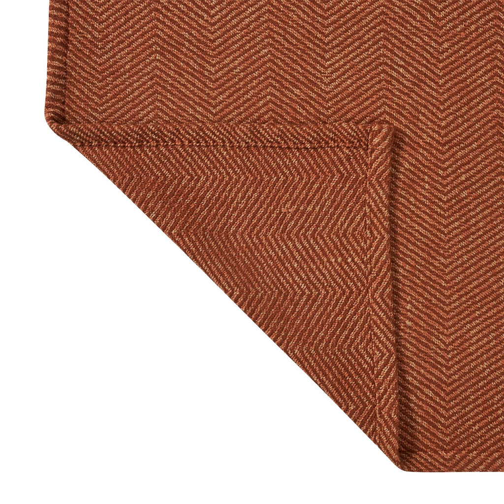 Lightweight Warm Beautiful Rust Woven Herringbone Throw , 50" x 60" - Super Soft Reversible Sherpa Flannel Blanket Detail