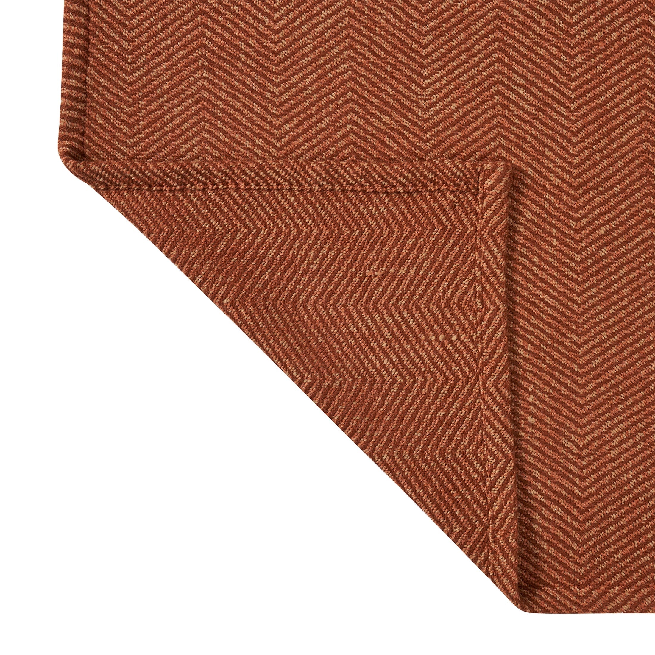 Lightweight Warm Beautiful Rust Woven Herringbone Throw , 50" x 60" - Super Soft Reversible Sherpa Flannel Blanket Detail