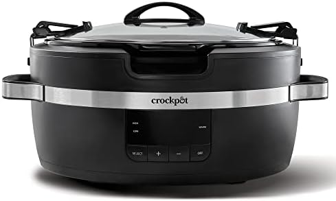 Oval Ceramic Crock-Pot Thermoshield 6 Quart Slow Cooker with Carry Handles S12S - Programmable Slow Cooker with Oval Ceramic Pot - Default Title